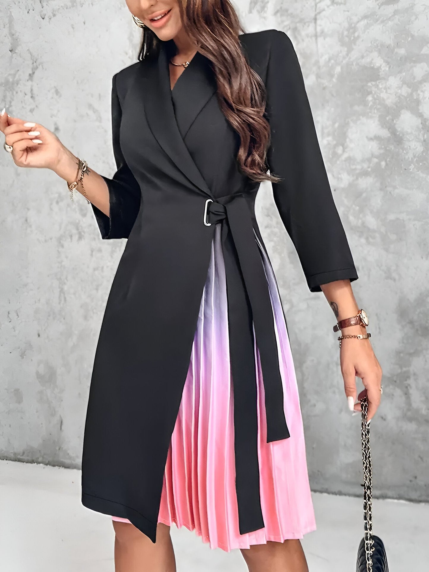 MW | Elegantes Blazerkleid mit Farbverlaufsdruck