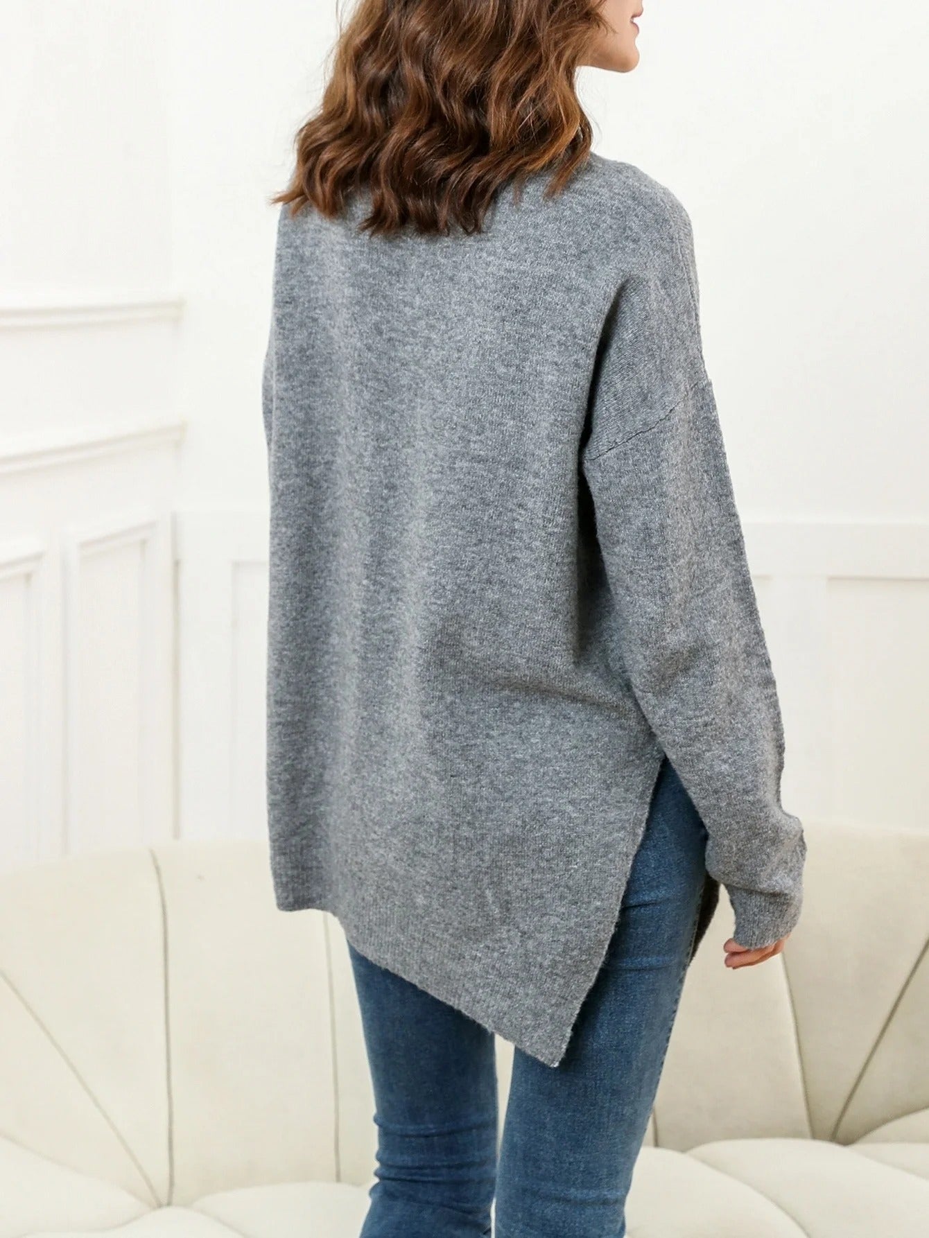 MW | Eleganter Pullover mit Seitenschlitzen