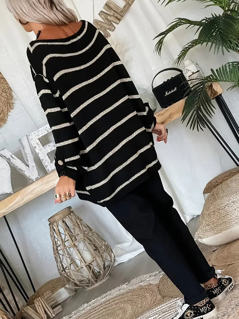 MW | Gestreifter Pullover für Frauen