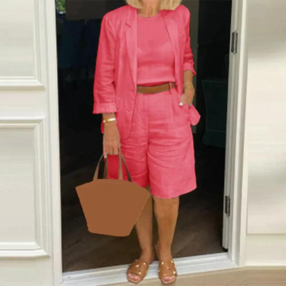 MW | Luxuriöses Jacken- und Shorts-Set für Frauen