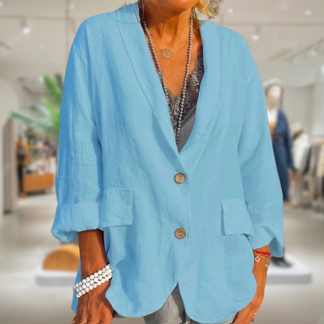 MW | Stilvoller Blazer mit Knöpfen für Frauen