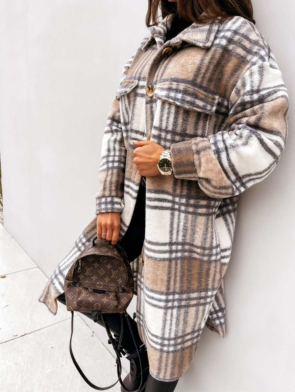 MW | Long Plaid Jacket™: Für Frauen