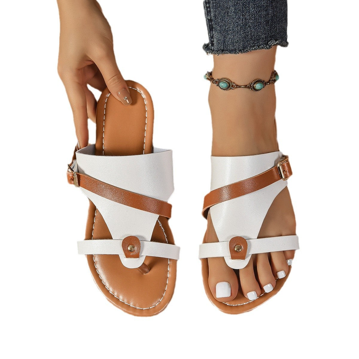 Klassische Orthopädische Sandalen mit zeitlosem Stil