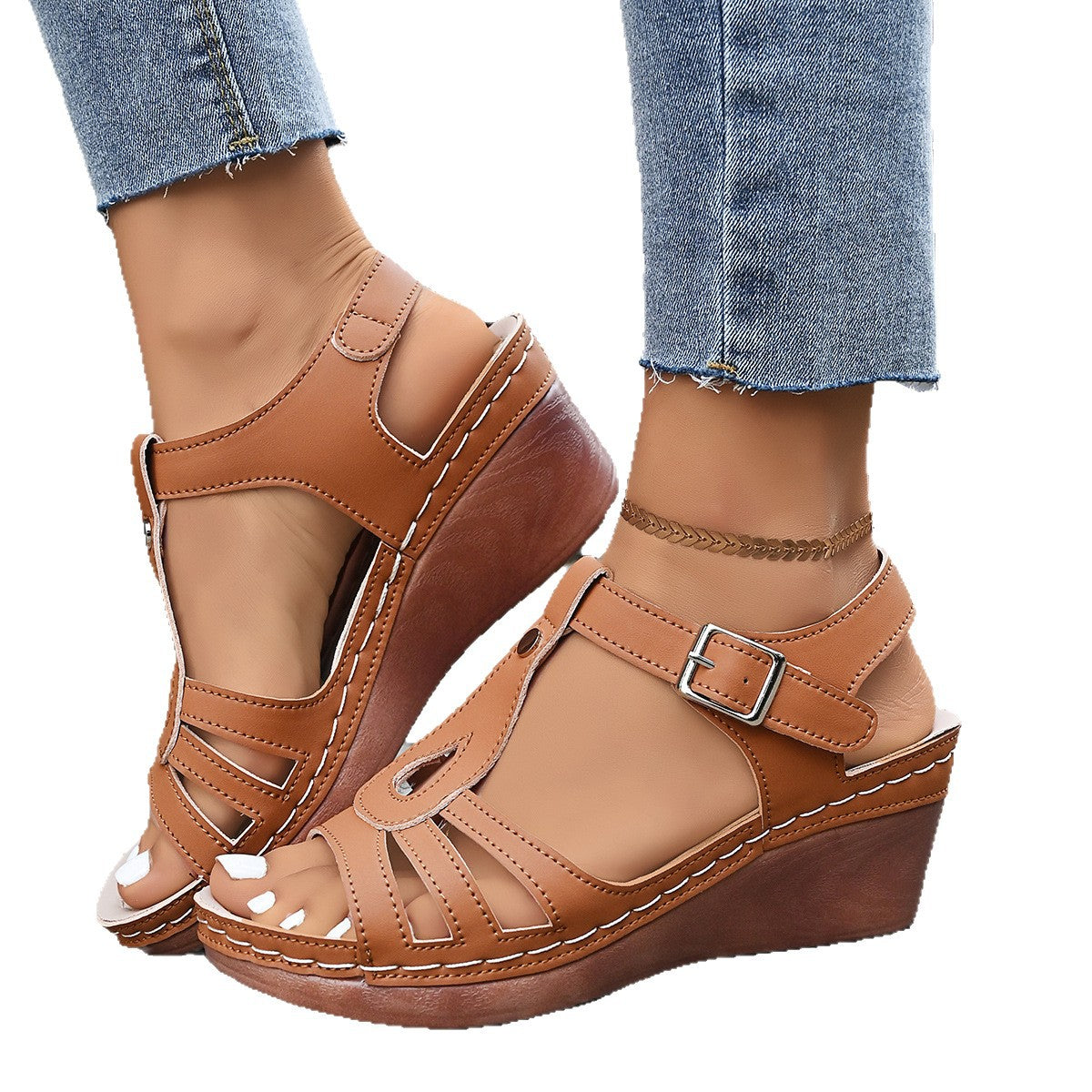 Vintage inspirierte Orthopädische Sandalen