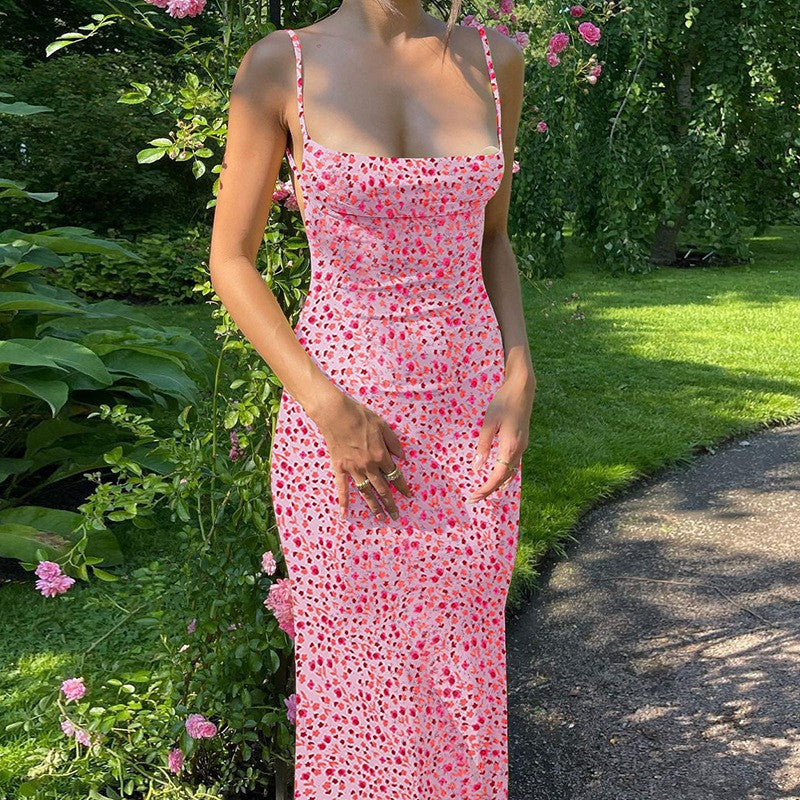 MW | Langes Cami Kleid mit Ethno-Print