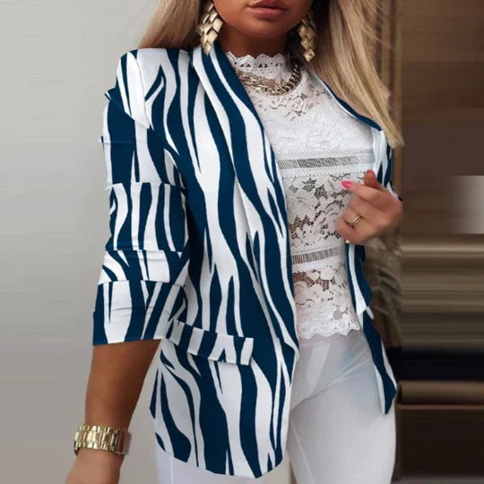 MW | Thanea Langarm-Blazer in Batik-Optik für Damen