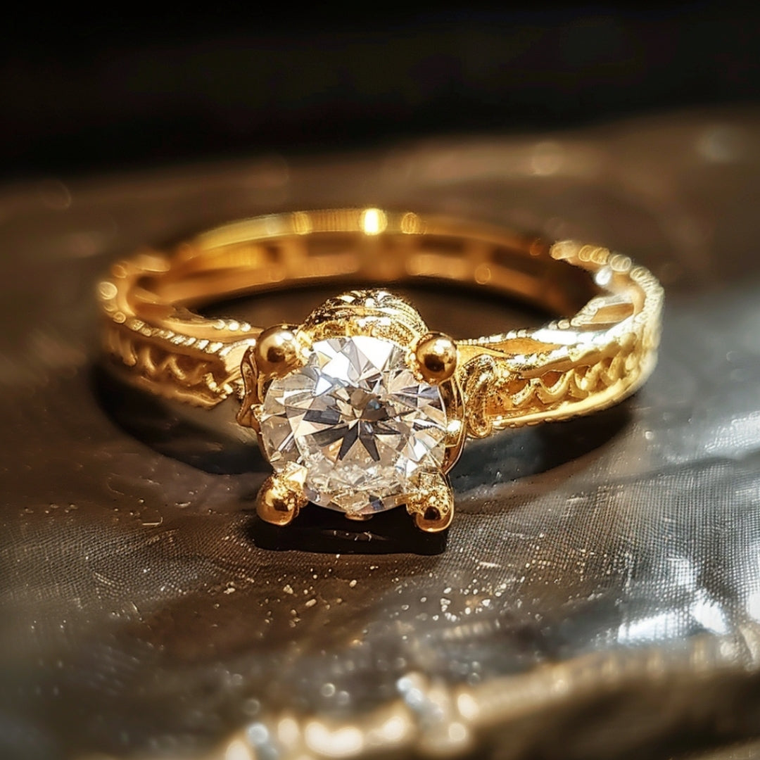 Schöne Gold Ring mit einzigartigem Stil