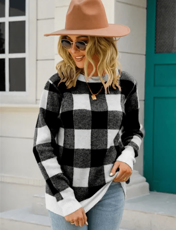 MW | Karierter Pullover mit Karomuster