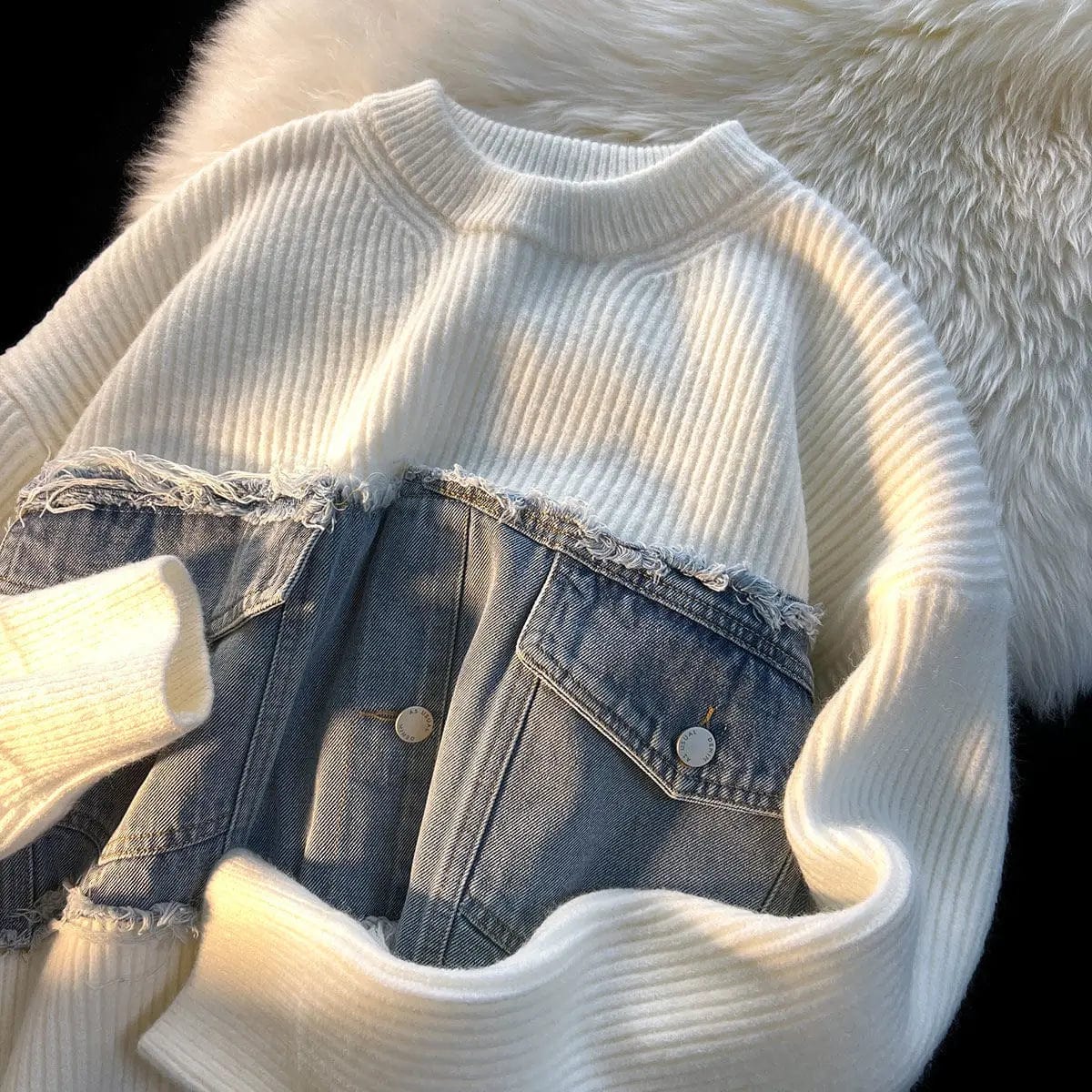 MW | Patchwork-Denim-Pullover