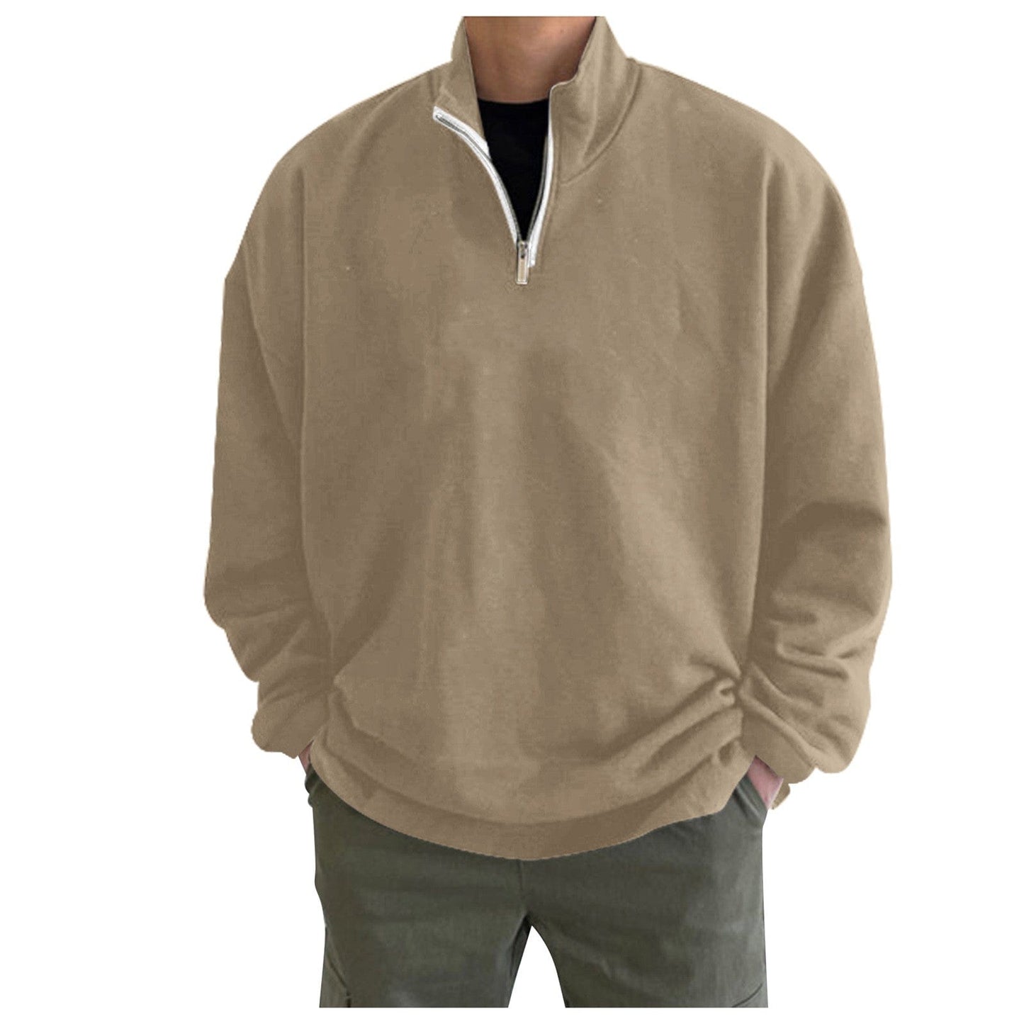 MW | Einfarbiger Kapuzenloser Pullover
