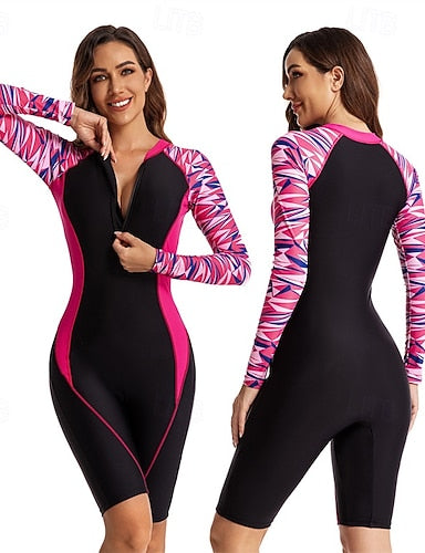 Rash Guard One Piece Swimsuit Universe Printed Front Zip Spandex Uv Sun Protection Upf50+ Quick Dry Sleeveless Bodysuit Bathing Suit Surfing Beach Water Sports Summer