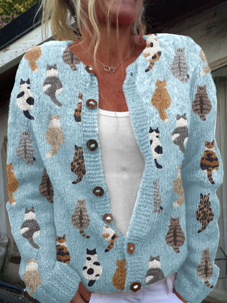 Durchdacht gestaltete Strickjacke