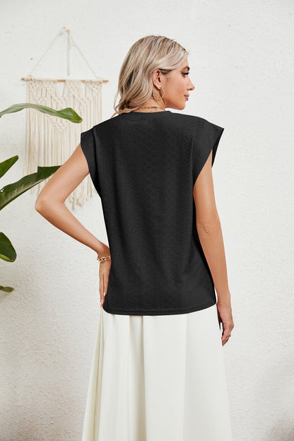 MW | Gilet d'été T-shirt à manches courtes creuses