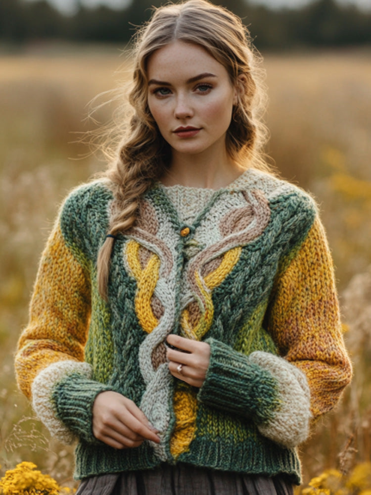 Zeitloser Vintage-Stil Strickjacke