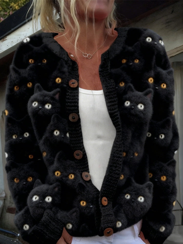 Anmutig gestaltete Strickjacke