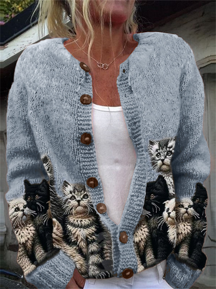 Durchdacht gestaltete Strickjacke