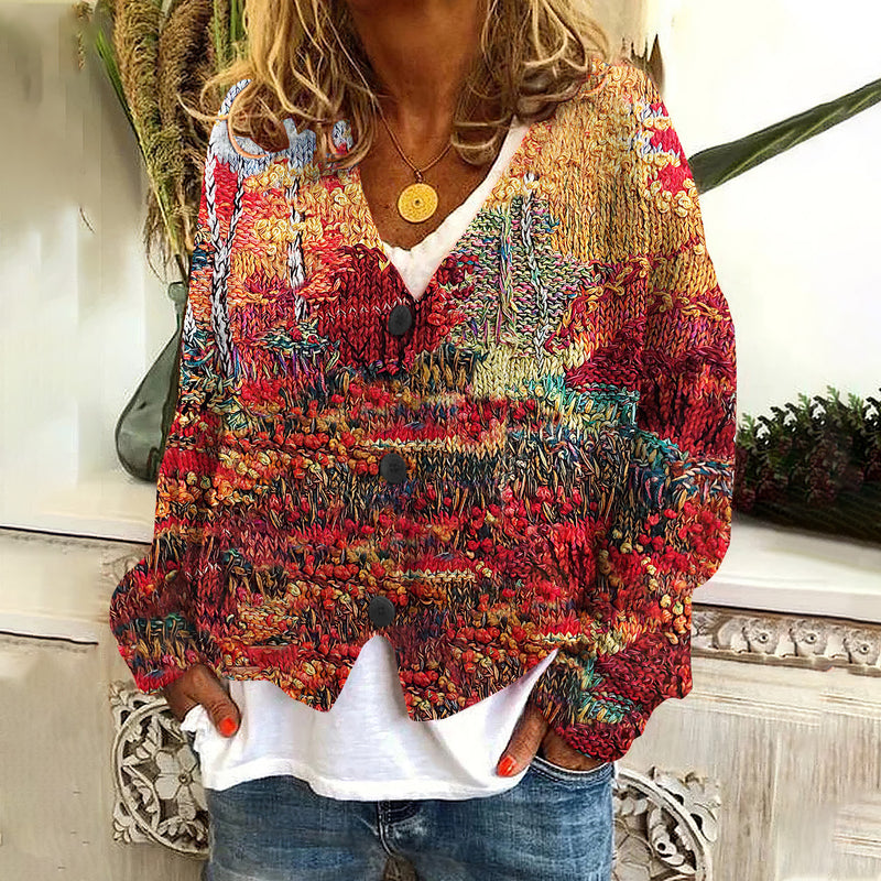 Durchdacht gestaltete Strickjacke