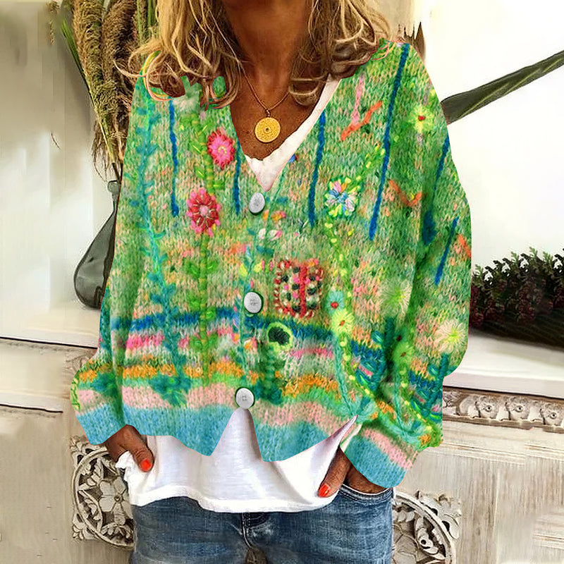 Klassisch gestaltete Strickjacke