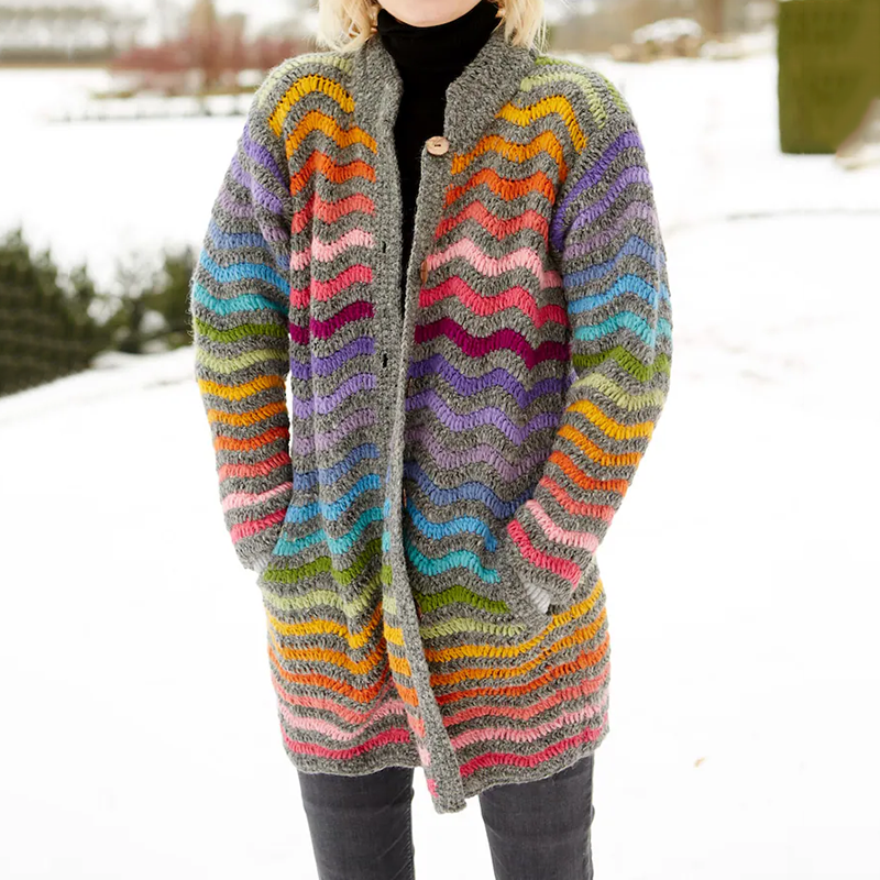 Elegant gestaltete Strickjacke