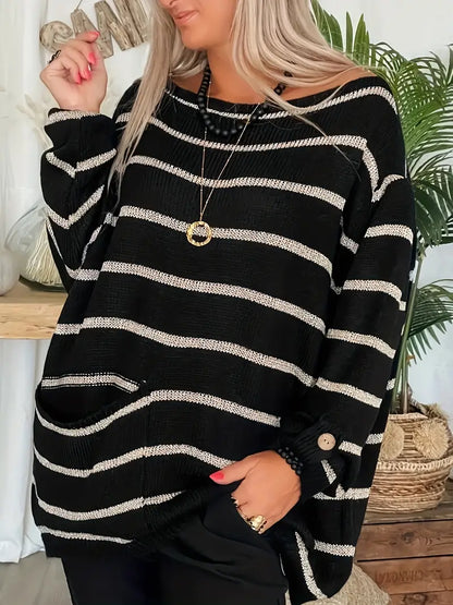 MW | Gestreifter Pullover für Frauen