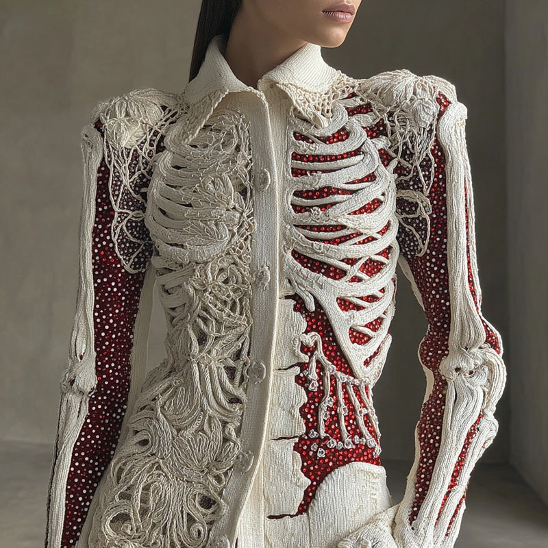 Klassisch gestaltete Strickjacke