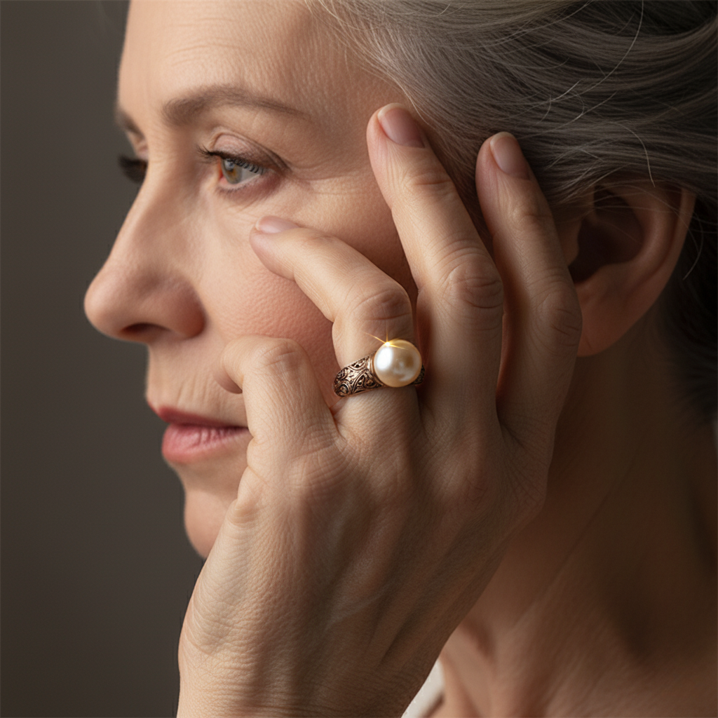 Zarte handwerkliche Gold Ring