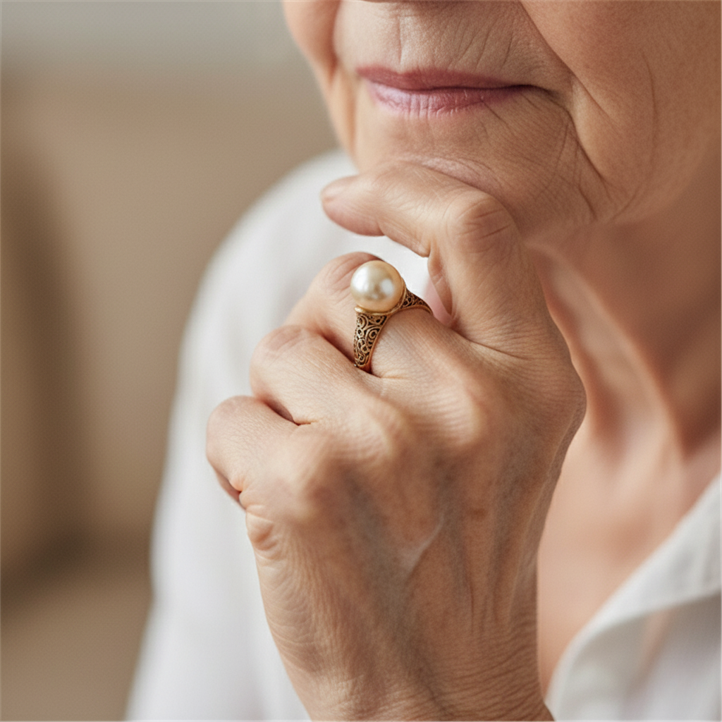 Zarte handwerkliche Gold Ring