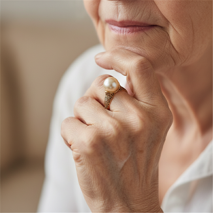 Zarte handwerkliche Gold Ring