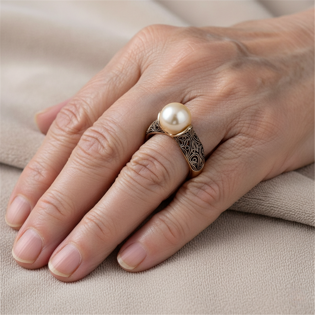 Zarte handwerkliche Gold Ring