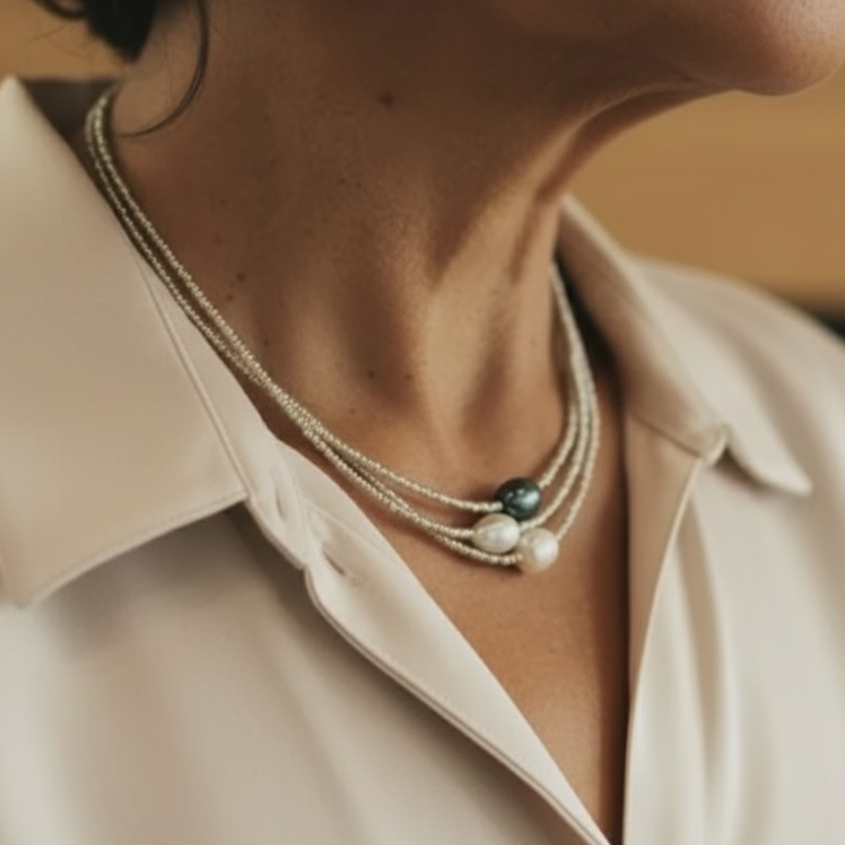 Atemberaubende Perlen Halskette für den Alltag
