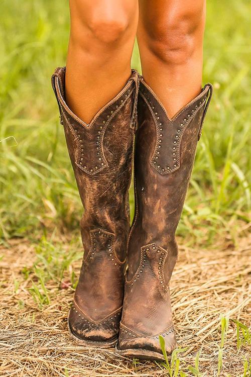 Rustikale Western-Cowboystiefel