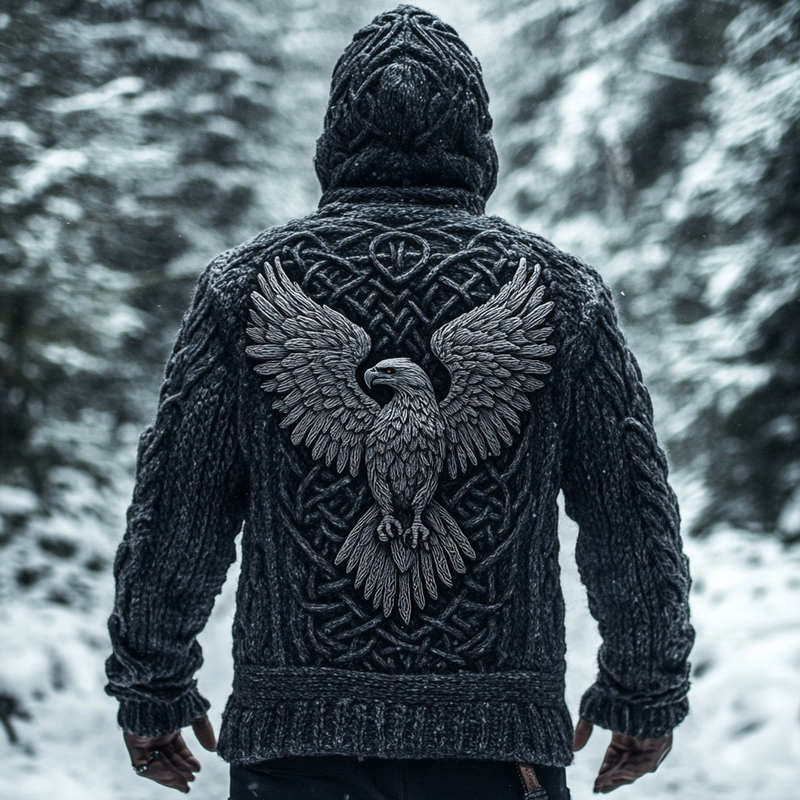 Durchdacht gestaltete Strickjacke