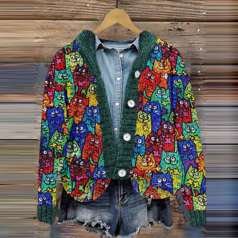 Durchdacht gestaltete Strickjacke