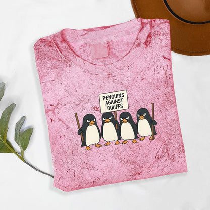 Comstylish Penguin Against Tariffs Fdt Short Sleeve T-shirt