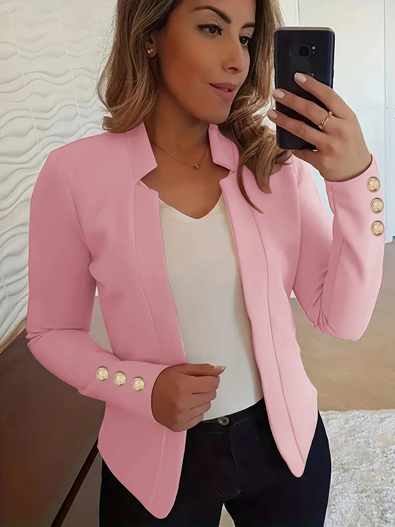 MW | Langarm-Blazer mit offener Knopfleiste für den Frühling