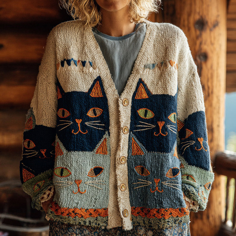 Anmutig gestaltete Strickjacke