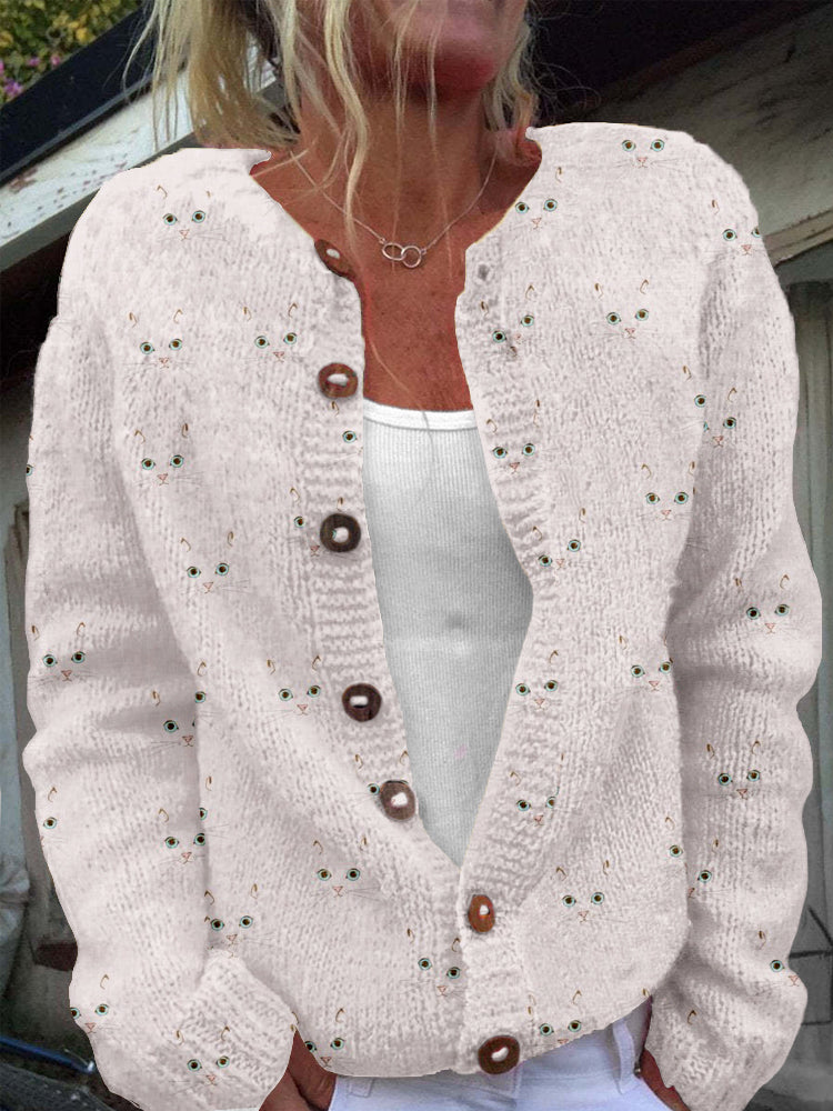 Zeitloser Vintage-Stil Strickjacke