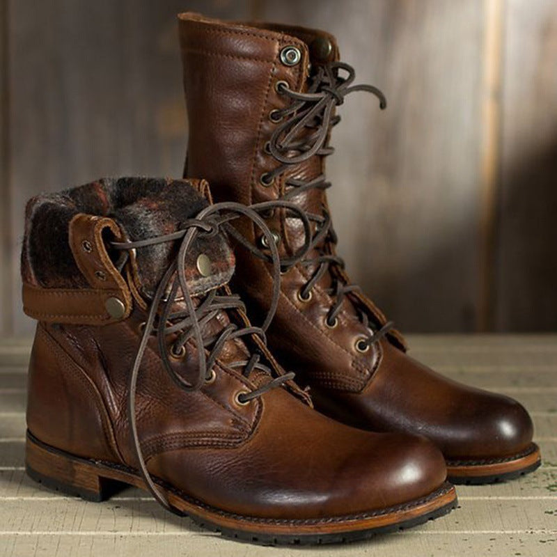 Vintage-inspirierte orthopädische Stiefel