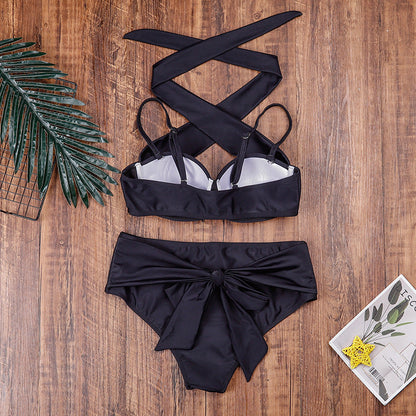 Amanda® | High Waist Push Up Cross Bikini Top