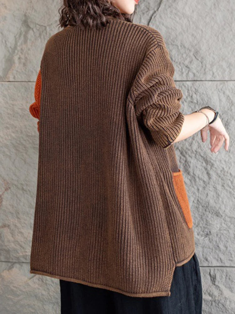 MW | Eleganter Strick-Cardigan mit Farbverlauf und Knöpfen