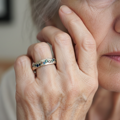Zarte handwerkliche Gold Ring