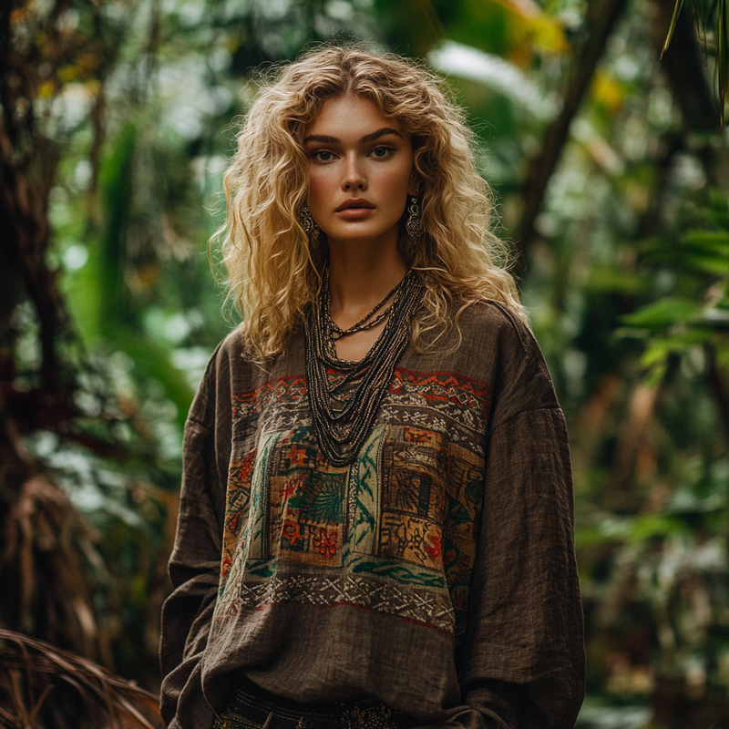 Zeitloser Vintage-Stil Bluse