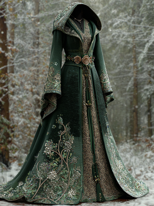 Comstylish Lady Christmas Retro Hooded Cloak