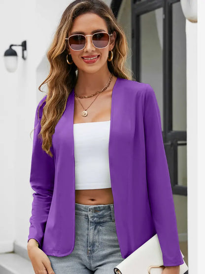 MW | lässiger langärmeliger Blazer, vorne offen