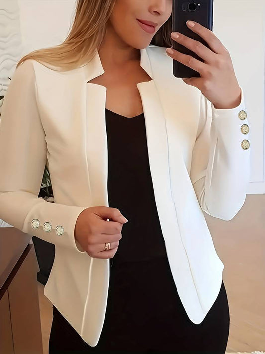 MW | lässiger Blazer mit langen Ärmeln und Knöpfen