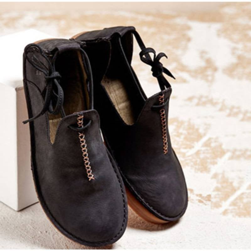 MW | Lässige Vintage-Loafer mit Schnürsenkeln