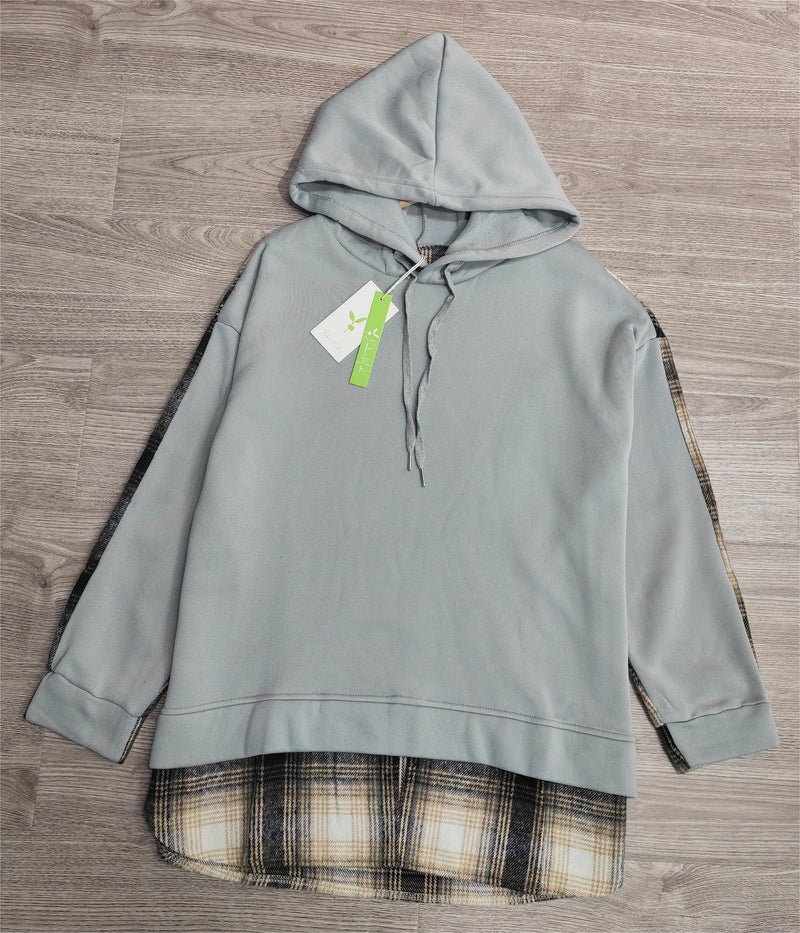 MW | Bequemes langärmeliges Patchwork-Sweatshirt