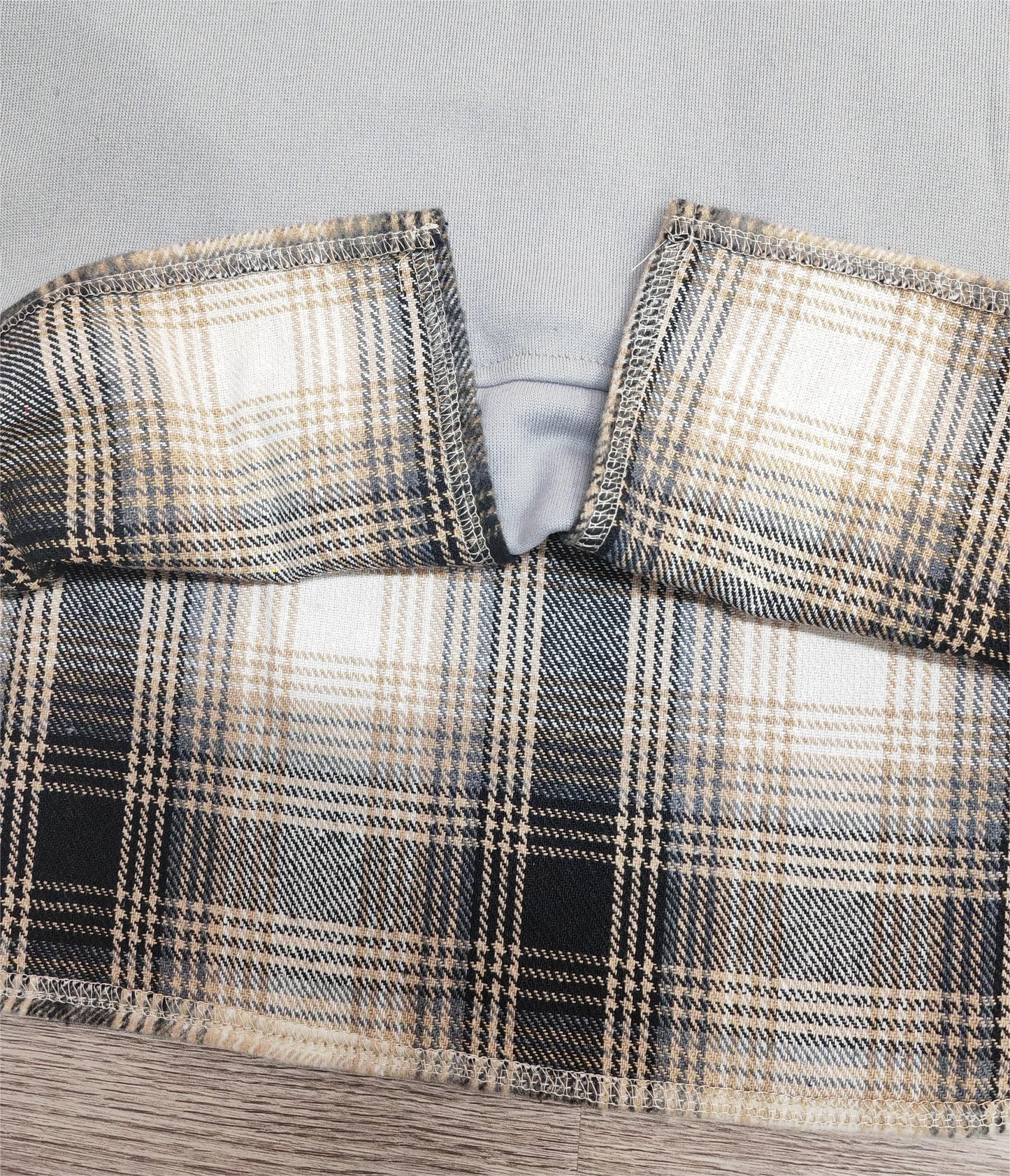 MW | Bequemes langärmeliges Patchwork-Sweatshirt