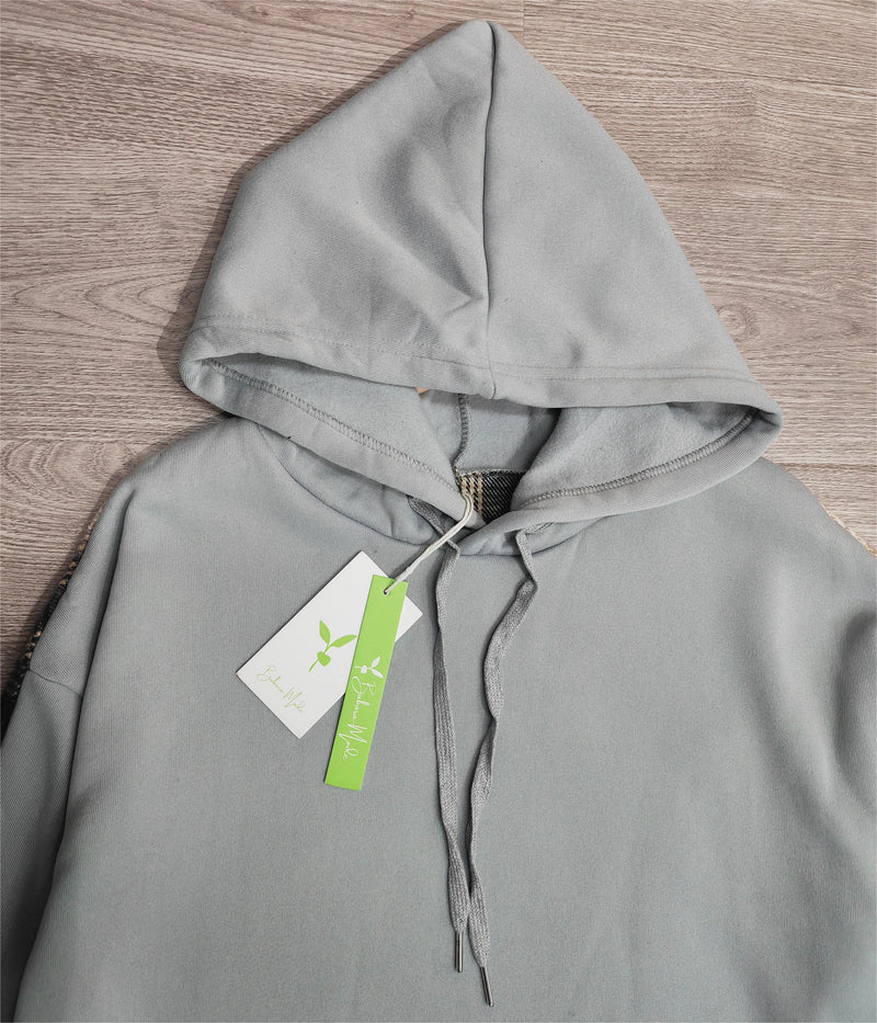 MW | Bequemes langärmeliges Patchwork-Sweatshirt