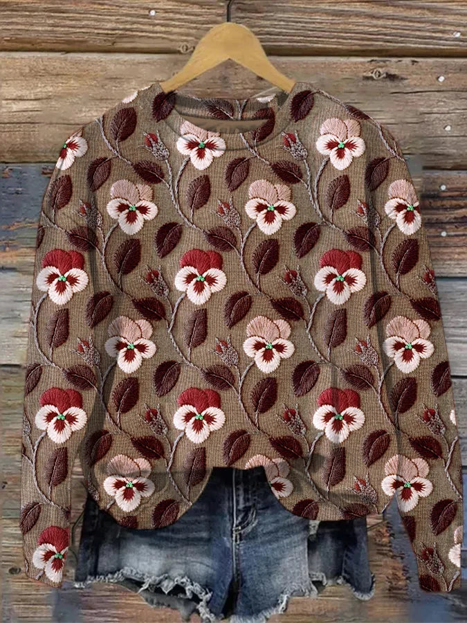 MW | Sweatshirt mit grafischem Blumendruck